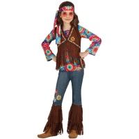Fantasia colorida de hippie para menina