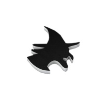 Figura de cortiça com cara de bruxa preta 15 x 21 x 4 cm