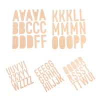 Autocolantes de letras douradas brilhantes 5 cm - 5 folhas