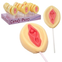Chupa-chupa em forma de vagina 42 gr - Candy Pussy - 1 unidade