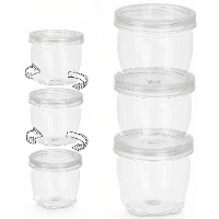 Pote de 0,36 L transparente e empilhável - 3 unidades