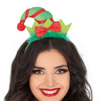 Diadema de Gorro de Elfo às Riscas com Laço