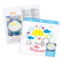 Estêncil 25 cm Baby Welcome - Decorar