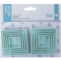 Cantos de cartão verde menta de 1,5, 2, 2,5 e 3 mm - Artis decor - 4 unid.