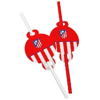 Canudos vermelhos do Atlético de Madrid - 6 unidades