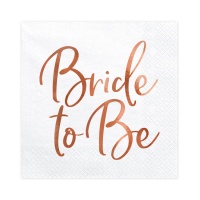 Guardanapos de Bride to Be de 16,5 x 16,5 cm - 20 unidades