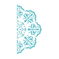 Mandala floral de estêncil 20 x 28,5 cm - Artis decor - 1 unidade