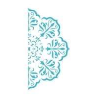 Estêncil mandala floral 20 x 28,5 cm - Artis decor - 1 unidade