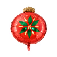 Balão em forma de bola de Natal 45 x 45 cm - Partydeco