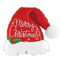 Balão Pai Natal com chapéu 67 x 58 cm - Grabo