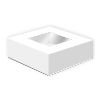 Caixa para bolos branca com janela 33 x 33 x 9,5 cm - Pastkolor - 1 unid.