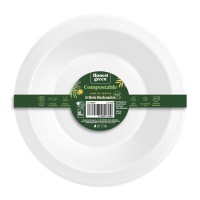 Açucareiro de cana branco compostável redondo de 450 ml - 6 unid.