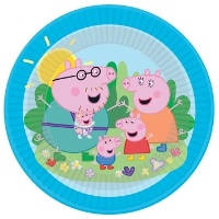 Pratos Peppa Pig Amor, 23 cm - 8 unidades