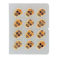 Caveiras Dia de los Muertos figuras de chocolate branco - 12 unidades