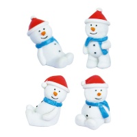 Figuras para bolo bonecos de neve 3 cm - Dekora - 50 unidades