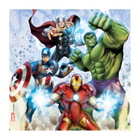 Guardanapos Avengers em ação 16,5 x 16,5 cm - 20 unid.