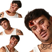 Tatuagens temporárias de assassinato sangrento - 1 unidade