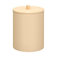 Porta-algodão com tampa de bambu