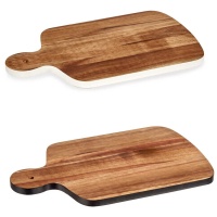 Tábua de cortar 40 x 26 cm com rebordo branco ou preto - 1 peça