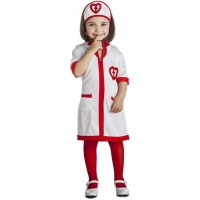 Fato de enfermeira vermelho e branco para raparigas
