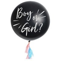 Balão de látex preto de 90 cm com borlas para menino ou menina