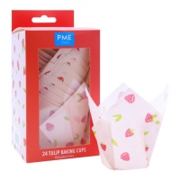 Cápsulas de tulipas de papel para muffins de framboesa - PME - 24 pcs.