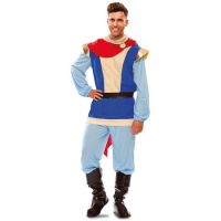 Fato de príncipe com capa vermelha para homem