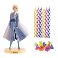 Conjunto de bolo com figuras de Frozen e velas - Dekora