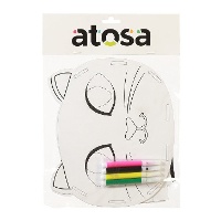 Cesta para colorir de gato de 20 x 15 cm