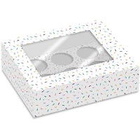 Caixa para 6 cupcakes de confete - 2 unidades