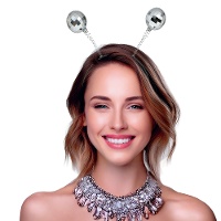 Tiara com bolas de discoteca