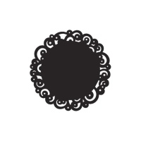 Papel de renda negro redondo de 10 cm - Wilton - 30 unidades