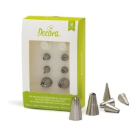 Kit de bicos e adaptadores para flores e folhas - Decora - 8 unidades