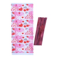 Sacos de rebuçados para o Dia dos Namorados 15,2 x 24,1 cm - PME - 20 unid.