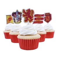 Palitos para cupcakes Gryffindor - 15 unid.