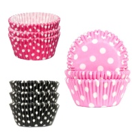 Cápsulas de cupcake coloridas com pontos de polca - Pastkolor - 24 pcs.