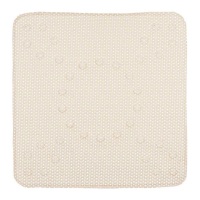 Tapete de duche antiderrapante 53 x 52,5 cm em borracha bege