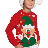 Suéter de Natal de elfo para crianças