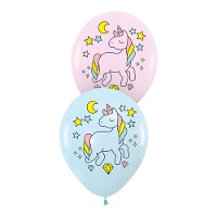 Balões de Látex Unicórnio Pastel de 30 cm - 6 unidades