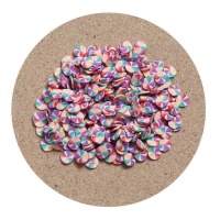 Figurinhas decorativas em forma de cata-vento em tons pastel 0,5 cm