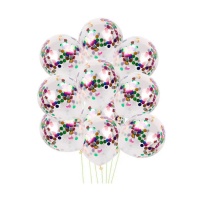 Balões de látex com confetis coloridos - Monkey Business - 10 pcs.