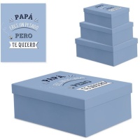 Caixa rectangular Pai és um chato mas eu amo-te - DCasa - 3 unidades