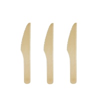 Facas de madeira 16 cm - 8 unid.