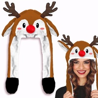 Gorro de rena com movimento