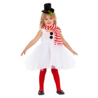 Fato de boneco de neve com tutu para menina
