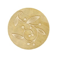 Selo de cera arabesco em latão de 2,5 cm - Artemio