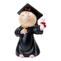 Figura de rapariga Pita de 14 cm para bolo de formatura