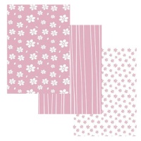 Kit de tecidos para encadernar Essential Basics tonalidades rosa de 32 x 45 cm - Artis decor - 3 unidades