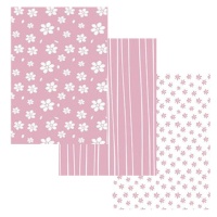 Kit de pano de encadernação Essential Basics tons rosa 32 x 45 cm - Artis decor - 3 unidades