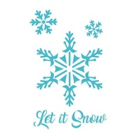 Stencil Let it Snow 20 x 28,5 cm - Artis decor - 1 unidade